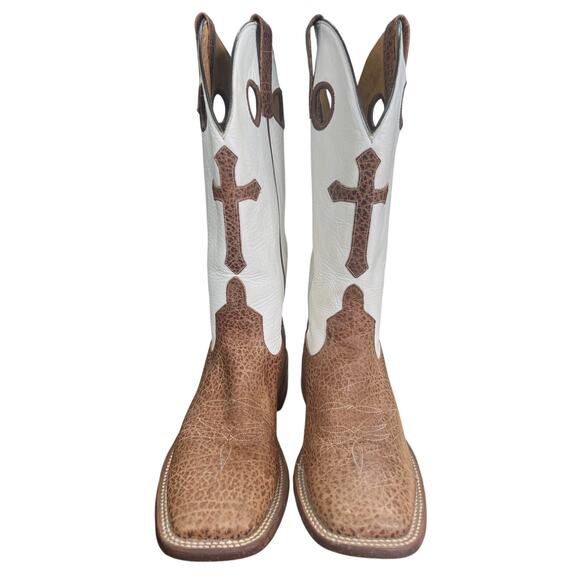 Anderson Bean Horsepower Men’s White Cross Cowboy Boots Size US 8 D main image 10
